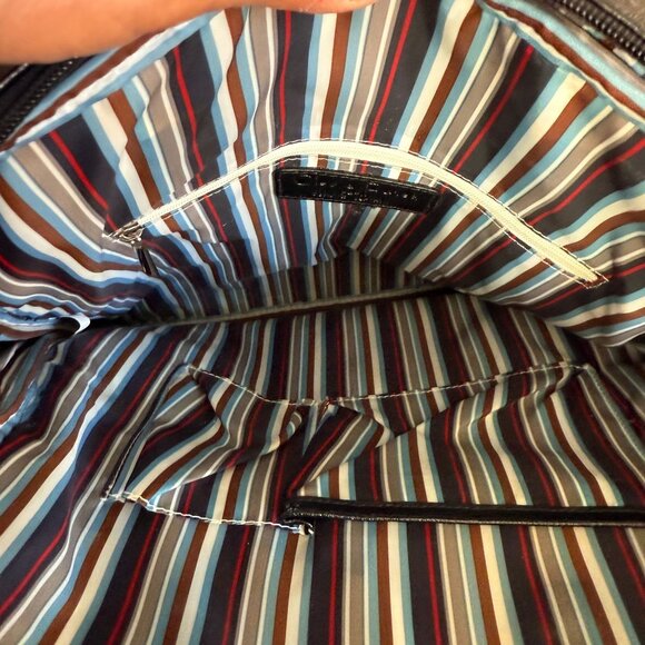 Cleo & Patek Leather Shoulder Bag Women's Black Modern Everyday Chic - Picture 9 of 9